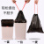 抽绳收口垃圾袋手提式办公穿绳50厨房大号圾圾桶塑料商用 平口增厚2.5克 45*50黑色 100只 加厚