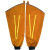 千井牛皮电焊烧焊防护套袖 焊工焊接防刺护袖劳保耐磨皮套袖 橘黄色两头松紧口套袖