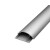 海斯迪克 HK-415 铝合金线槽 金属防踩线槽 半弧形地板地面穿线用 金属线槽 铝合金线槽 长度1米（8号）
