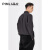 PINLI品立秋季新款男装纯色加绒加厚休闲长袖衬衫 黑色 M170