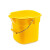 希万辉 带刻度加水桶长嘴塑料提水桶保洁带刻度方口水桶 14L方形大号黄色