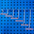 力多方 工具挂钩展示架挂钩多孔板五金方孔洞洞板挂钩单斜挂钩100mm 10个装可定制