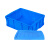 企桥 塑料周转箱长方形加厚物流胶框 带盖 蓝色560*420*230mm
