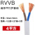 普霖乐 电线2芯RVVB.0.75/1/1.5/2.5/4平方软护套线平行线防水防冻电源线 备件 2芯4平方（100米价） 