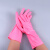 加厚牛筋乳胶工业手套/洗碗洗衣家务清洁/防水橡胶手套 红色PVC比乳胶更耐用 S