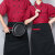 易美丽诺 LCF0703 夏季厨师服套装饭店厨房食堂短袖工作服 白色黑边短袖+围裙+帽子 4XL