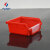 和一可塑 塑料背挂式零件盒斜口物料盒五金工具盒元件盒螺丝收纳盒 5号红色110*105*50