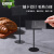 安赛瑞 餐牌夹 餐厅菜牌不锈钢台卡架 自助餐菜名展示架桌签 15.5cm 黑色 7I00389