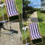 红白蓝白条纹沙滩伞沙滩椅海滩旅拍婚纱拍照海边外景摄影道具套装 款二冲浪板（120*26）