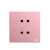 ABB 四孔插座 情人节克里特粉色系列86型插座面板定制