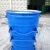 360L市政环卫挂车铁垃圾桶户外分类工业桶大号圆桶铁垃圾桶大铁桶定制 蓝色 1.8mm厚带轮带盖