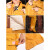 劳保佳 牛皮防护服 黄色牛皮单层裤子  L码 牛皮电焊工作服氩弧焊长袖防护服抗电弧飞溅焊工服