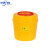 锐器盒废物利器盒一次性圆形方形 黄色针头小型垃圾桶 圆形0.5L纸杯大小【注意尺寸】