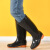 钢米 雨鞋男士水鞋雨靴防滑防水水靴 高筒单层 (单位：双)44 黑色
