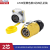 凌科电气LP20航空插头插座2-12芯户外移动电源信号灯LED显示屏防水连接器黄色 LP20型2芯法兰正装（黄色）