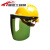 鹿色定制电焊面罩配安全帽式焊工防护面具防烤脸护脸全脸焊头戴式焊帽 (绿色)面罩+三筋透气(黄色)安全