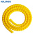 ABLEMEN 电线电缆螺旋缠绕管 线缆装饰防冻保护绕套管黄色 内径14mm 长10米