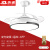 隐形风扇灯2022年新款蓝牙音响大风力变频客厅低音吊扇灯卧室餐厅 黑色-48寸变频变光+遥控+ap