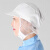 EOENK 厨房车间工人透气加工包头帽男女通用卫生防掉发帽子帽 白色系绳网帽  粗网