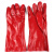 君御（Exsafety）红PVC手套 加长防水防护手套 35CM7935 