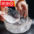 嘉迅鸽新品玻璃碗透明蔬菜沙碗用新学生泡面碗水果盘果盆餐具 透明小号