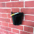 吸烟桶 创意免钉墙上壁挂式烟灰缸公共场所厕所卫生间吸烟区灭烟 简易款黑 螺丝安装款