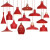 星期十中国红色工业风灯罩吊灯24款 40cm红色定制
