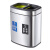 迪恩斯（DEANS）不锈钢垃圾桶分类垃圾桶双桶大号无盖直投干湿分离办公室厨房客厅商用40升 