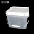 安赛瑞 透明塑料桶密封打包桶水桶 带盖龙虾桶包装桶 涂料桶油漆桶 有把手方形  25111 8L