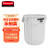 Rubbermaid乐柏美垃圾桶储物桶FG262000WHT Brute分类垃圾桶白色76L无盖 商场餐饮厨房垃圾回收 厨余垃圾桶