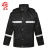 者也 执勤防暴雨雨衣套装双层加厚反光雨衣 黑色3XL码014