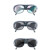 添新焊友 电焊面罩焊工面罩 工业面部防护牛皮面屏头戴式 混色眼镜3副 可备注任意搭配