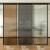 定制玻璃隔断水立方水波纹客厅入户半干湿分离现代简约卫生间 铝合金边框一平方
