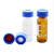 2ml透明/棕色进样瓶液相色谱玻璃样品瓶取样瓶顶空瓶实验室 蓝盖加红白四氟硅胶复合垫100个