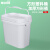 斯铂格 长方形塑料桶 饲料肥料化工桶加厚带盖密封钓鱼打包水桶 10L白色 BGB-147