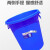 定制适用大号垃圾桶户外塑料酒店餐厨工业商用圆形带盖大容量收纳 18型+盖(蓝色红色随机发)