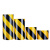 黑黄斜纹反光膜反光贴条地贴纸防水安全标识警示GNG517 宽15cm长46米