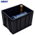 海斯迪克 HKW-71 防静电周转箱 电子元件盒物料盒黑色塑料收纳箱 9号545*415*370无盖