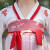 保罗岚芝（BOLOLANZHI）女童汉服古装襦裙夏薄款裙子中国风古风儿童唐装六一儿童节表演服 红色 160