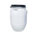 工创优品 法兰桶加厚塑料桶化工桶大口圆桶带盖密封酵素桶全新料食物可用储水桶 白色60L 特厚款