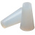 DYQT白色环保硅胶塞子橡胶堵头实心锥形漏试管软质瓶塞耐高温密封帽盖 1.0X4.0X2310个单
