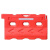 宽选工品 三孔PE塑料红色小水马 防撞分道隔离墩移动围栏 125*65cm 