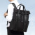 F.COCOROMIZ新品双肩背包男款商务通勤电脑包休闲男士背包大容量出差旅行男包 黑色
