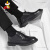 JBL皮鞋男款夏季2024新款商务英伦休闲鞋黑色德比头层牛皮男鞋 黑色【高品质】 43 【皮鞋码】