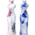 瑾睿茗瓷手绘陶瓷旗袍青花瓷器小花瓶摆件创意古典美女装饰工艺品 款15芍药134