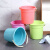 手提塑料大号水桶加厚储水用桶学生用洗澡带盖洗衣小圆桶 花纹款粉色31.5cm