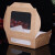 海斯迪克 HKL-37 一次性牛皮纸水果沙拉盒 双开窗食品外卖打包餐盒 饭盒 700ml*100个