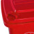 舒蔻(Supercloud) 50L户外大垃圾桶大号带盖户外环卫商用酒店厨房垃圾分类加厚大容量塑料室外物业  红色