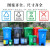平口垃圾分类一次性可降解加大物业四色厨余塑料袋 绿色厨余垃圾60*80(50只) 加厚