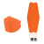 急先锋 成人mask鱼型口罩四层含熔喷布独立包装网红3D立体 10片袋装 独立装(10个倍数为一袋)*橙色 kf